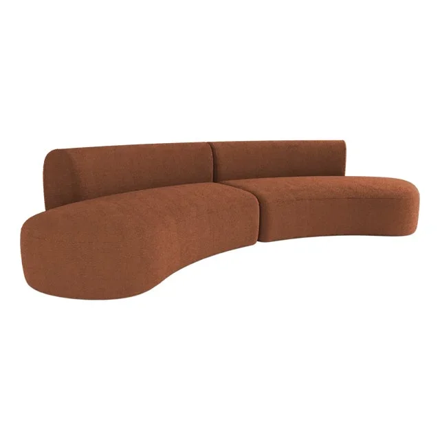 Hug Modular Sofa in Boucle Orange by Ferrianisbolgi, Set of 2
