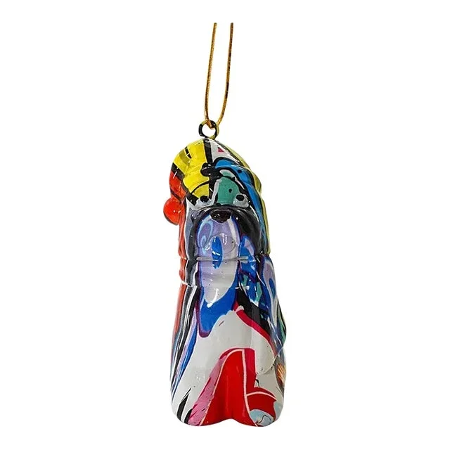 Interior Illusions Plus Maltese Holiday Dog Ornament