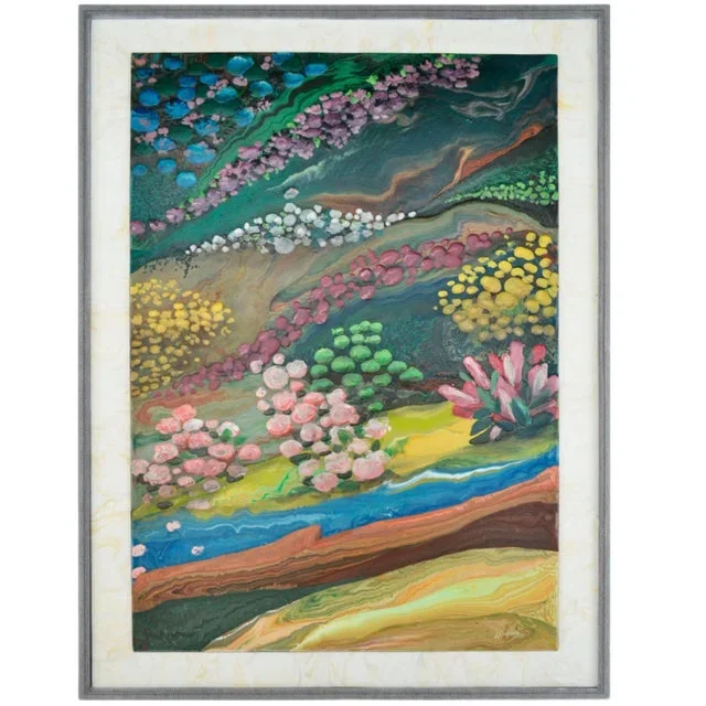 Italian Decorative Moonstone Wall Painting Panel from Cupioli Luxury Living
