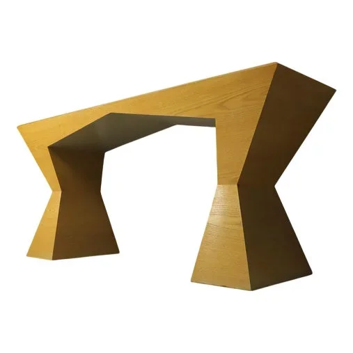Italian Geometric Console Table, 1980