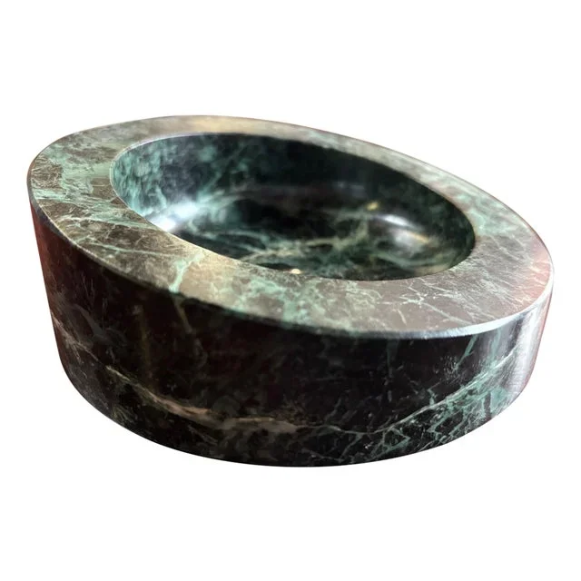 Italian Green Marble Turned Vide-Poche