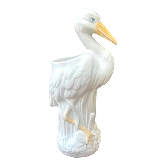 Italian Heron Egret Umbrella Stand