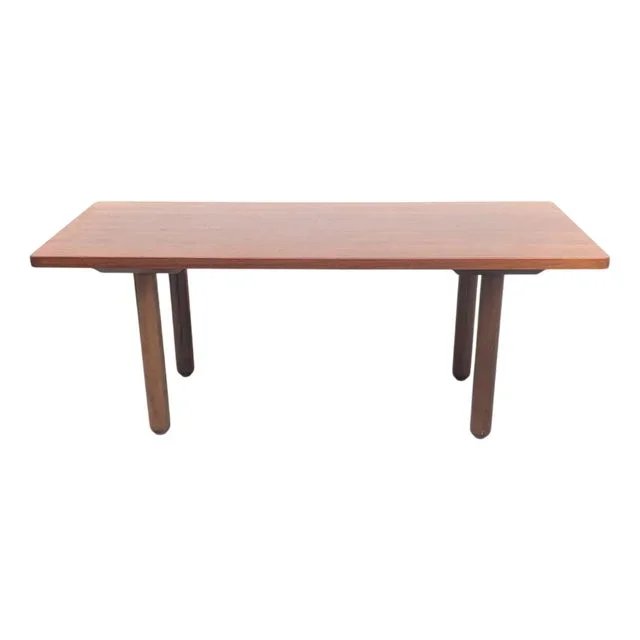 Italian Japandi Walnut and Ebony Table, 1970s