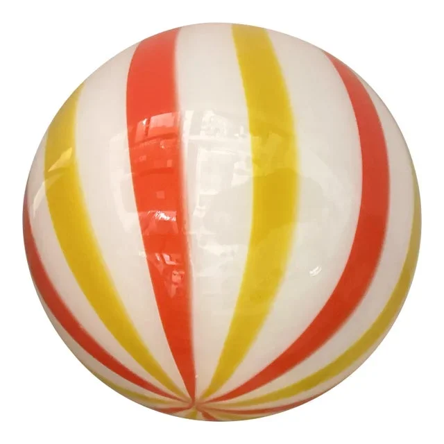 Italian Murano Glass Swirlings Sphere Flush Mount in 70’s Style
