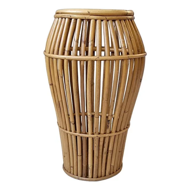 Italian Rattan Umbrella Holder, 1960s