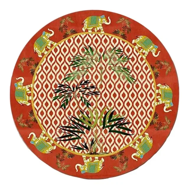 Italian Red Placemat With Elephants
