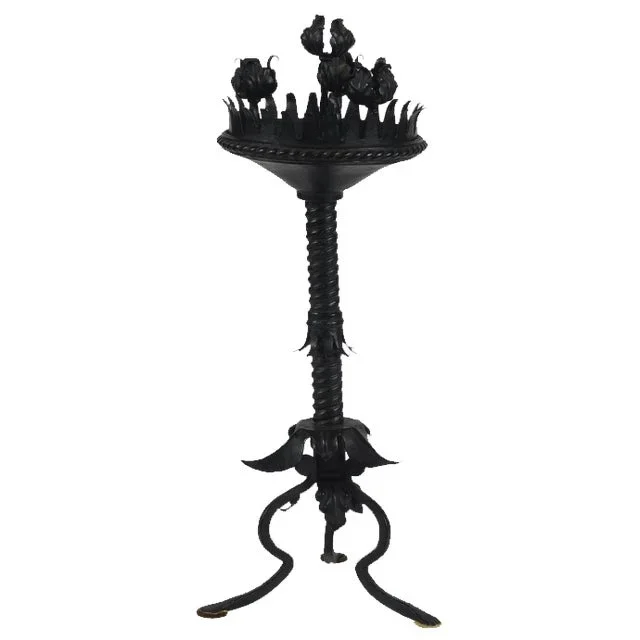 Italian Wrought Iron Trestle Candleholder, 1960s