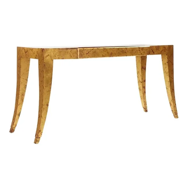 J. Robert Scott Gold Leaf Console Table