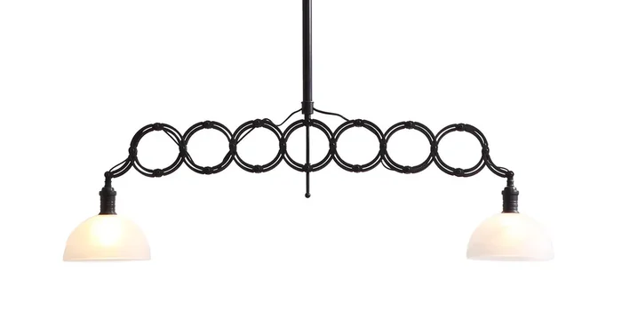 Jade Ceiling Lamp Antique Black Gold