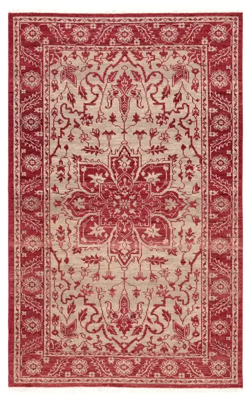 Jaipur Living Abington LIB08 Medallion Red Hand Knotted Area Rugs