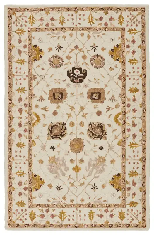 Jaipur Living Ahava COM01 Oriental Ivory Hand Tufted Area Rugs