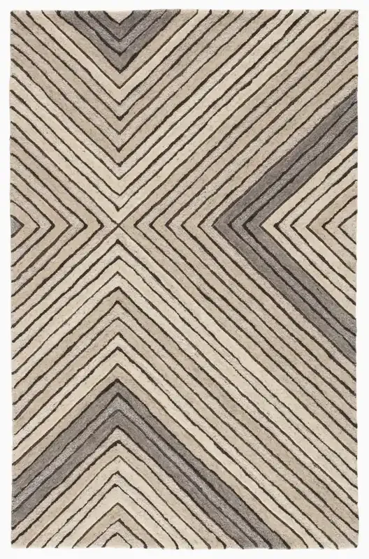 Jaipur Living Tremont AOS02 Geometric Gray Hand Tufted Area Rugs