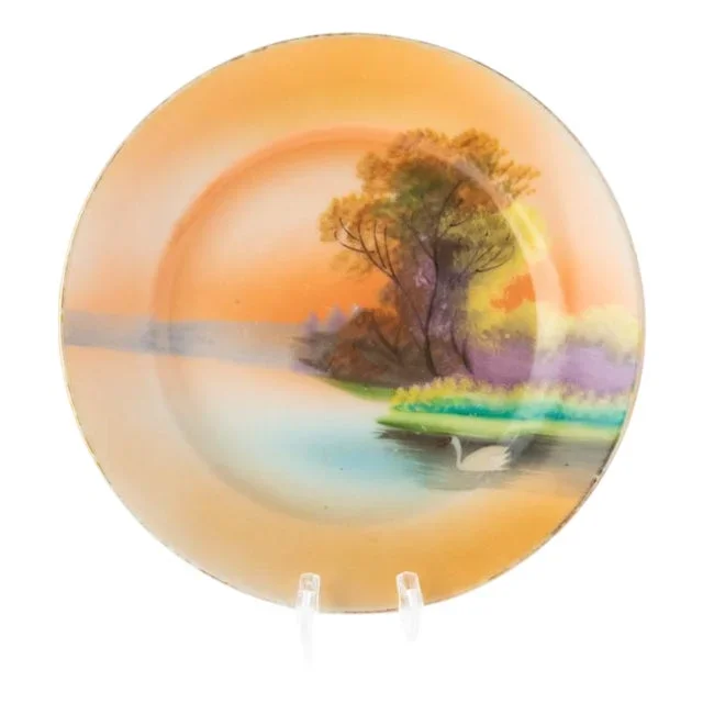 Japanese Art Deco Ceramic Plate from Noritake