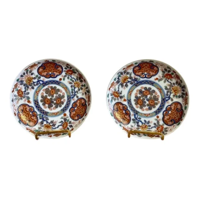 Japanese Imari Plates, 1900s, Set of 2