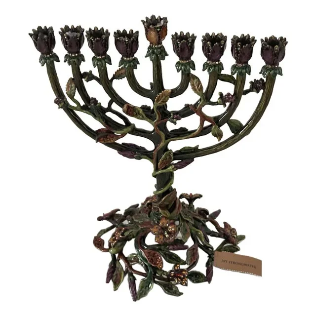 Jay Strongwater Magnolia Menorah