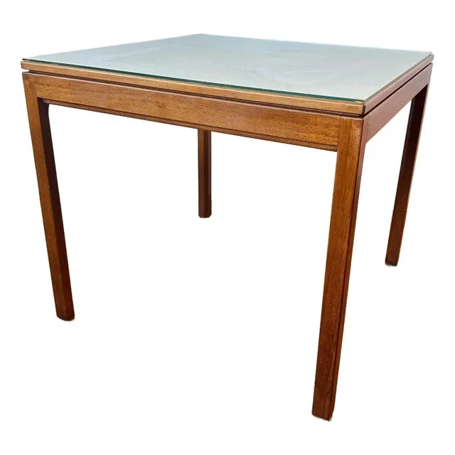 Jens Risom Mid-Century Walnut Cafe Game Table