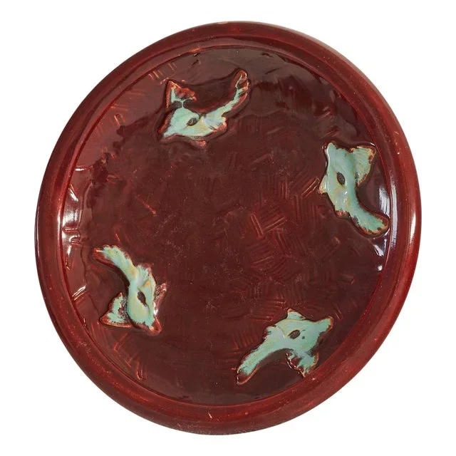 Jules Guérin Sang De Boeuf Studio Pottery Dish, 1960s