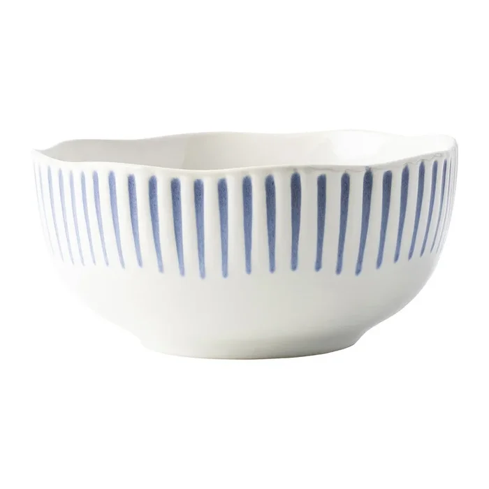 JULISKA: Sitio Stripe Indigo Cereal/Ice Cream Bowl