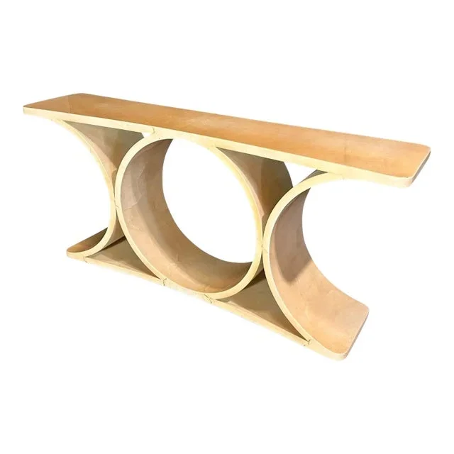 Karl Springer Double Jmf Goatskin Console, 1979