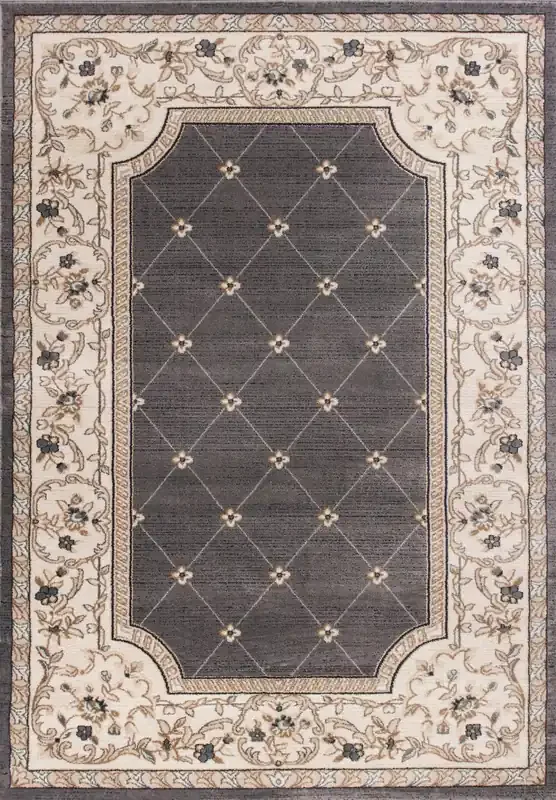 KAS Rugs Avalon 5615 Grey/ivory Courtyard Machine-made Area Rugs