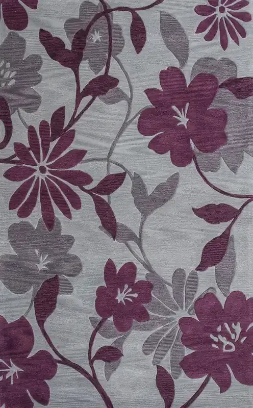 KAS Rugs Bali 2861 Grey/plum Elegance Hand-tufted Area Rugs