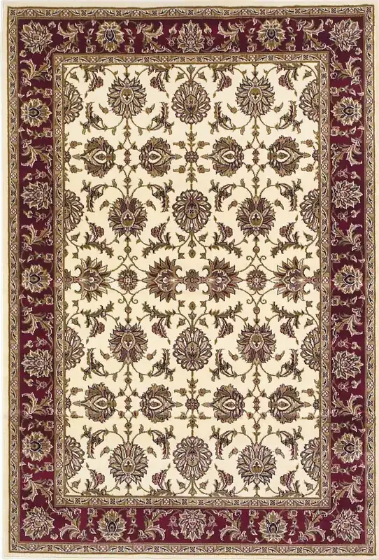 KAS Rugs Cambridge 7312 Ivory/red Kashan Machine-made Area Rugs