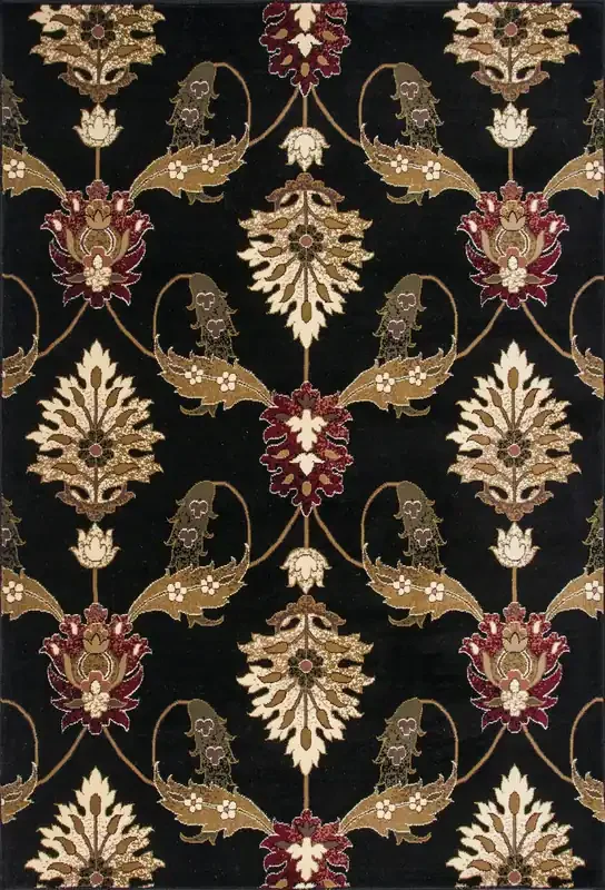 KAS Rugs Cambridge 7366 Black Palazzo Machine-made Area Rugs