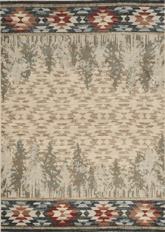 KAS Rugs Chester 5635 Ivory Pines Machine-woven Area Rugs
