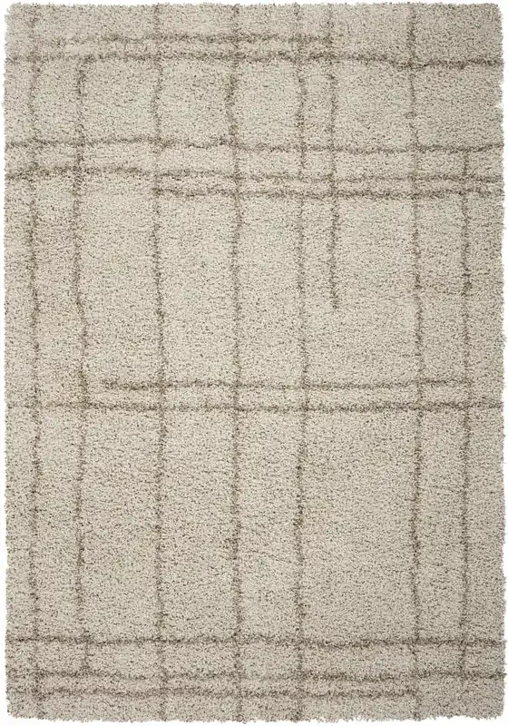 KAS Rugs Prima 1501 Natural Grid Machine-woven Area Rugs
