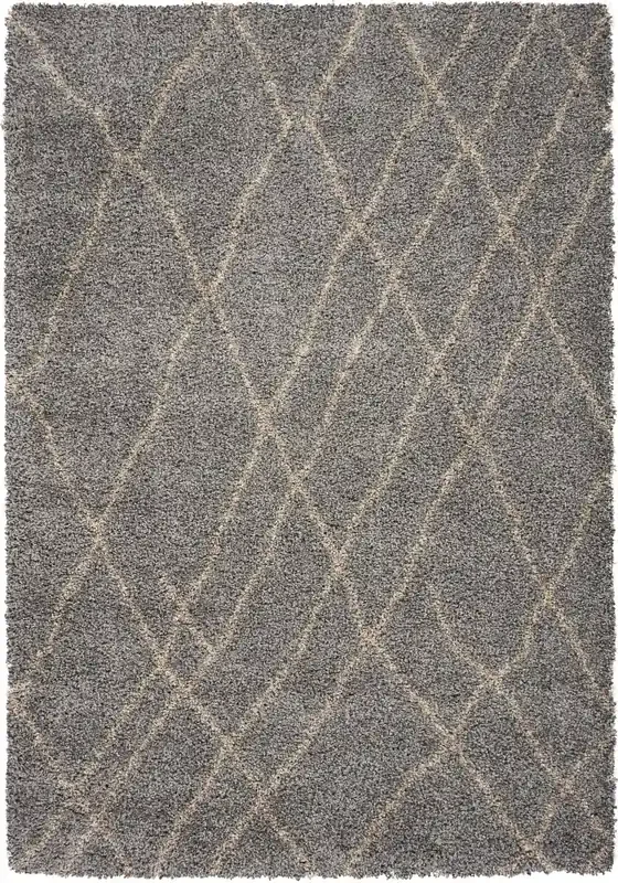 KAS Rugs Prima 1503 Slate Diamonds Machine-woven Area Rugs