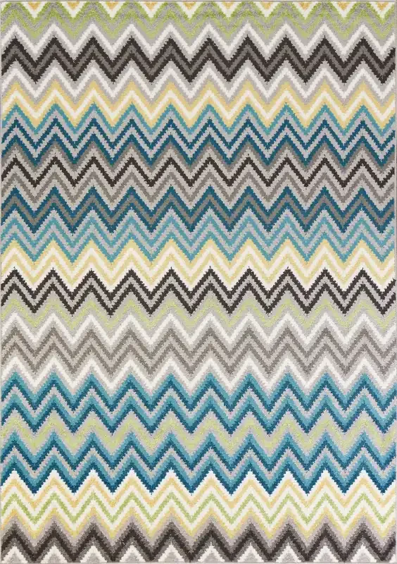 KAS Rugs Skyline 6433 Grey/blue Porter Machine-woven Area Rugs