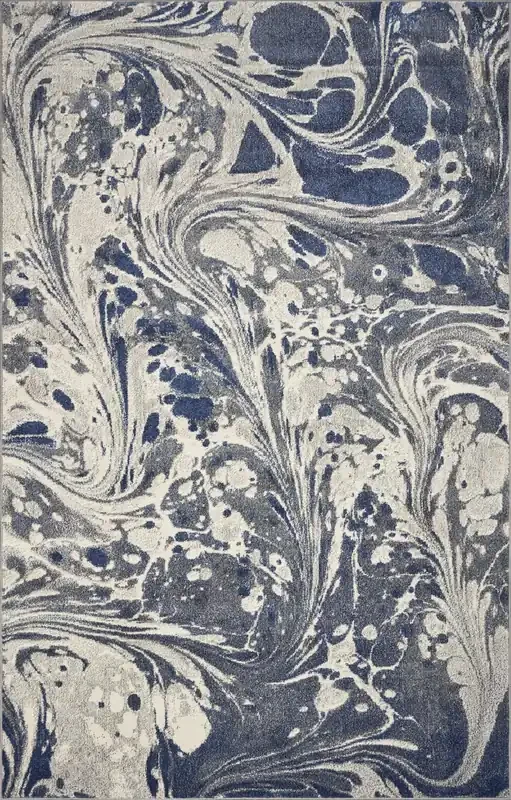KAS Rugs Watercolors 6231 Grey Marble Machine-woven Area Rugs