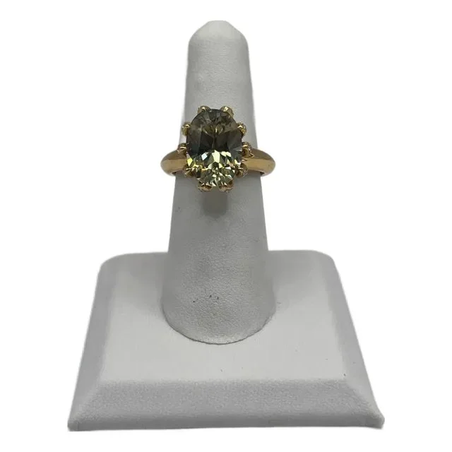 Kat Florence 18k Gold Diamond & Zultanite Ring With Box Size 12