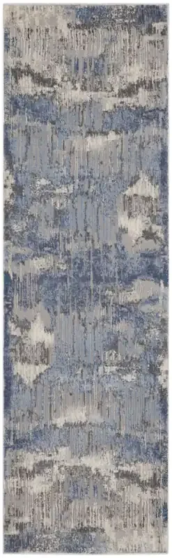 Kathy Ireland Grand Expressions Gne04 Blue Grey Area Rugs