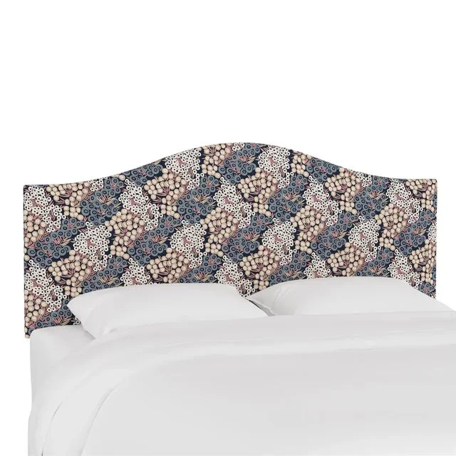 Kenmore Headboard in Navy Blush Loiret, King