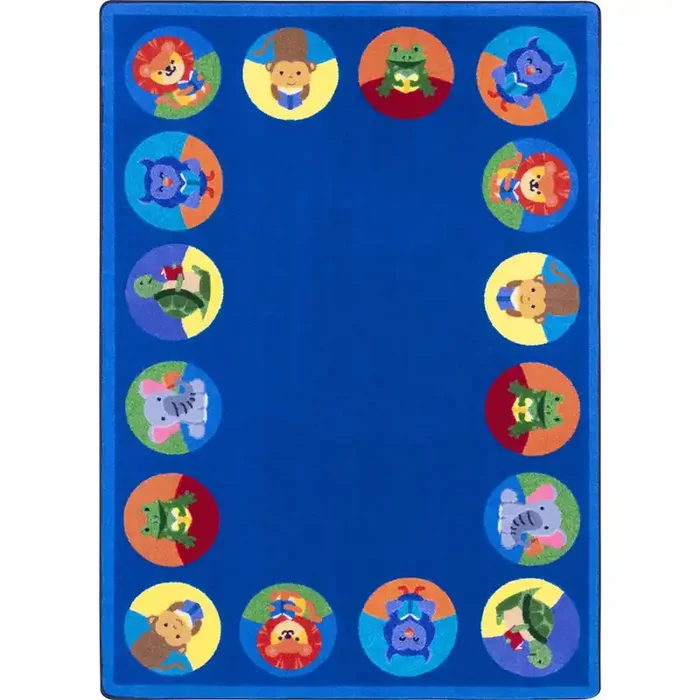 Kid Essentials Animal Readers Multi Area Rugs
