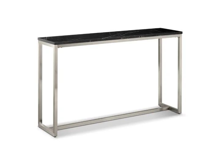 Kira Sofa Table in Black/Brushed Nickel