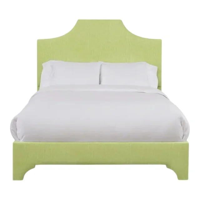 Kit King Bedframe, Apple Linen