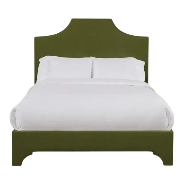 Kit King Bedframe, Olive Velvet