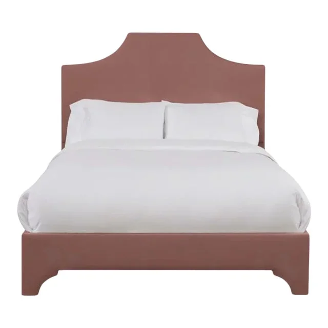 Kit Queen Bedframe, Blush Velvet