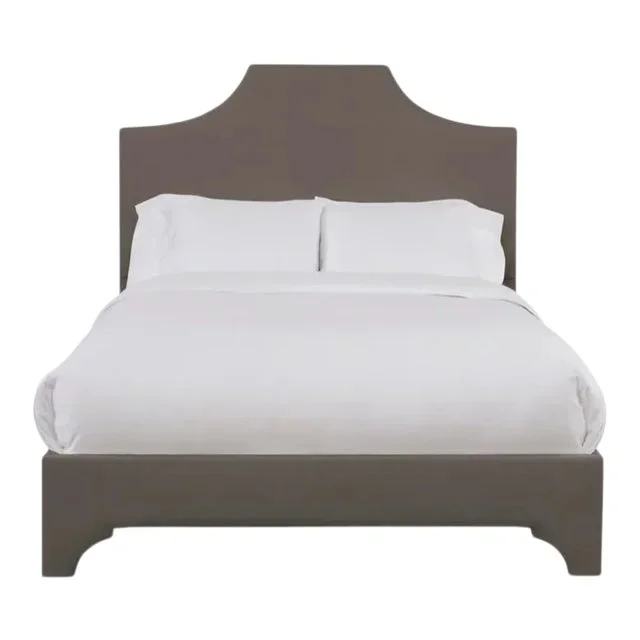 Kit Twin Bedframe, Mushroom Velvet