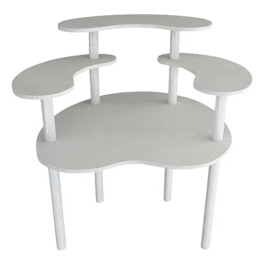 Lacquered Beige Alffie Chair by Melis Tatlicibasi