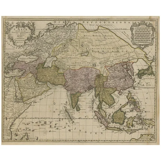 Large Antique Map of Asia, 1792
