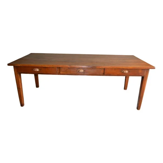 Large Antique Oak Dining Table