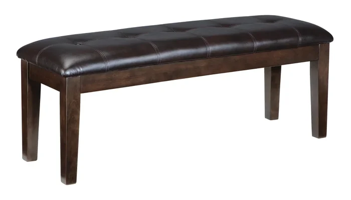 Large Faux Leather Upholstered Dining Room Bench