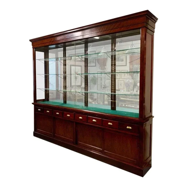 Large Mahogany Collector’s Display Cabinet by the Joslin Showcase Company of Boston
