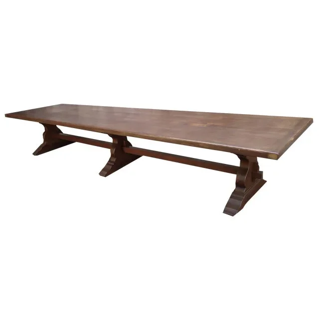 Large Monastery Oak Table, 1950s