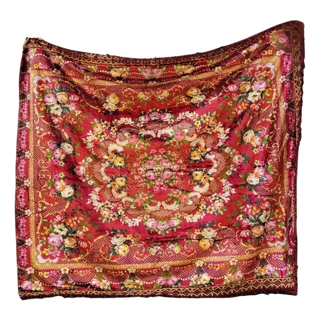 Large Tapestry in Floral Print, 1940s