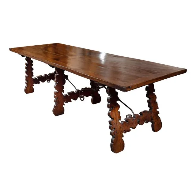 Large, Tuscan, Walnut Dining Table
