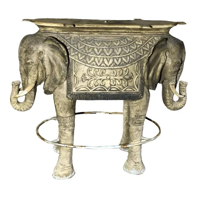 Large Vintage Elephant Bar Table Base